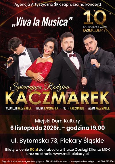Plakat wydarzenia: Śpiewająca rodzina Kaczmarek 